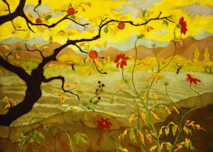 Apple Tree with Red Berries by Paul Ranson